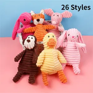 Plush Animal Squeaky Toy Medium Small Dogs Interactive Molar Squeaker Toy Bite Resistant Puppy Chew Toys