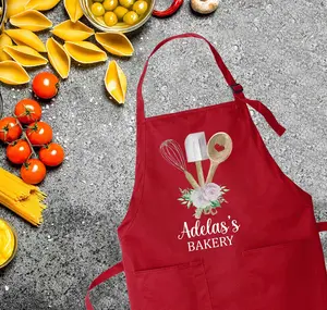Customized Apron - Baking Apron, Cute Cotton Apron, Personalized Gift for Women & Men, Ideal for Baking & Cooking