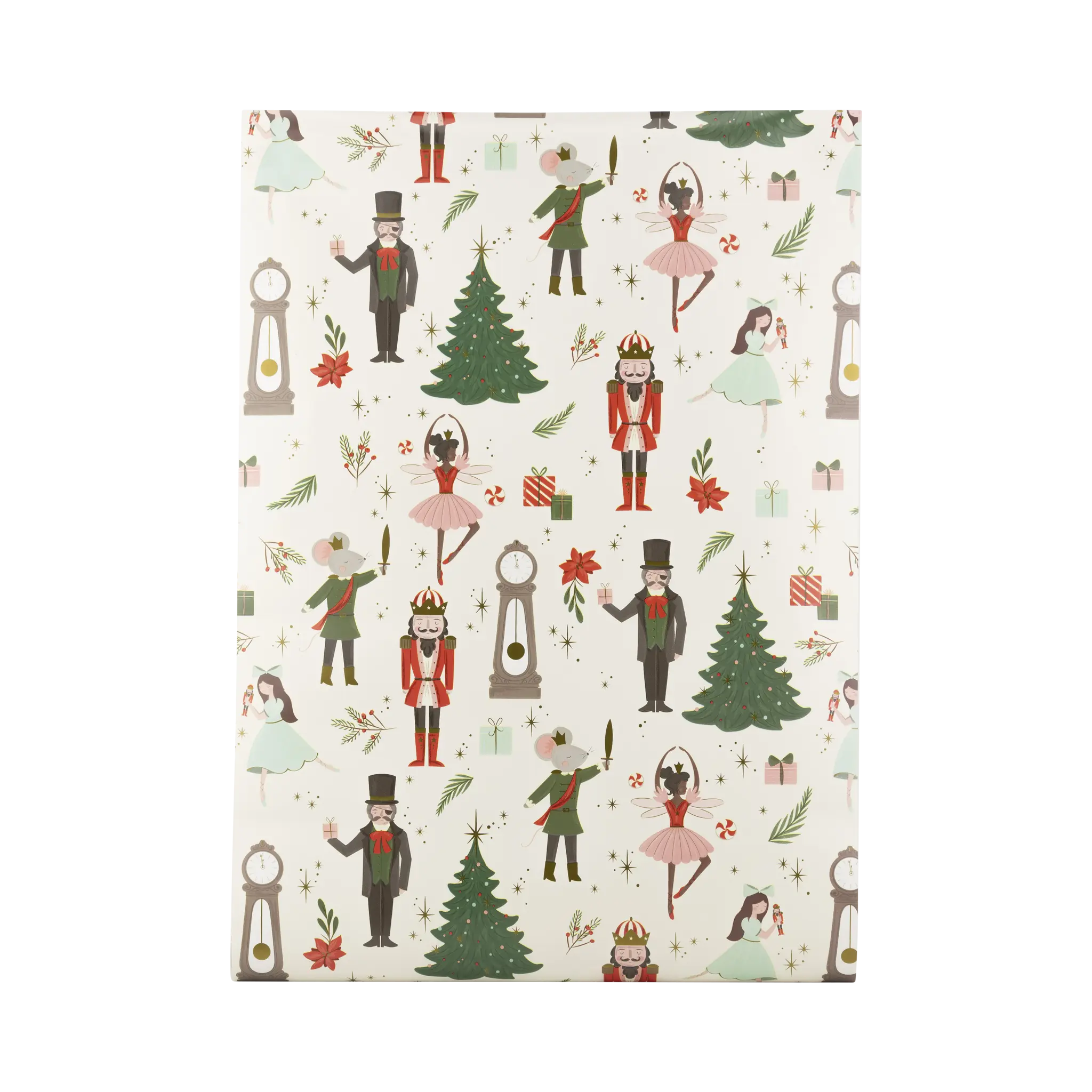 Whimsical Nutcracker Table Runner 16 x 120 inches with Gold Metallic Ink for Festive Holiday Gatherings and Parties