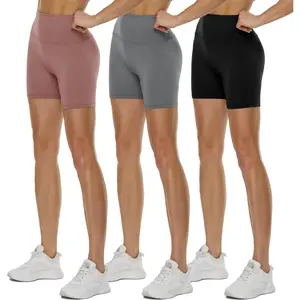 3 Pack High Waisted Biker Shorts for Women – 3"/ 5"/ 8" Black Workout Yoga Compression Novelty Shorts for Running QGGQDD butt lifting