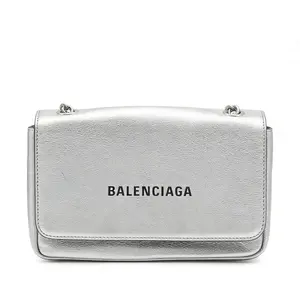 Pre-owned Balenciaga Silver Leather Flip Chain Bag 22.5*4.5*14cm th260301089