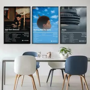 Set of 3 Drake Bundle Album Cover Wall Art Poster HD Print Unframed Aesthetic Room Home House Modern Wall Decor Trendy Gift.