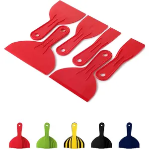 6 Pack Plastic Putty  Set -  Scraper, Spackle Tool, Spreader