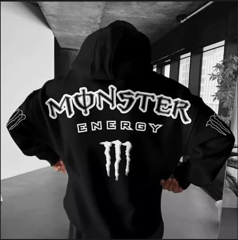 [Hoodie] Collection Y2K Black White Multicolor Monster Energy Claw Streetwear Racing Crossover Hoodie, Drift & Motorsport Lifestyle, Unisex Casual Pullover, Fullsize S-5XL, Hip Hop