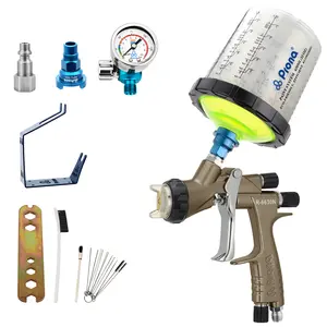 Prona Spray Gun--R-6630N HVLP Air Spray Gun Kit – Professional Paint Sprayer with 1.2/1.3/1.4/1.5/1.8/2.0mm Nozzles, Easy to Use for Automotive and Home DIY Painting – Includes Accessories