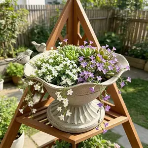 Wrought iron flowerpot American country outdoor garden landscaping tall flowerpot succulent green plant pot container Outdoor Planters Decorative Garden Planter