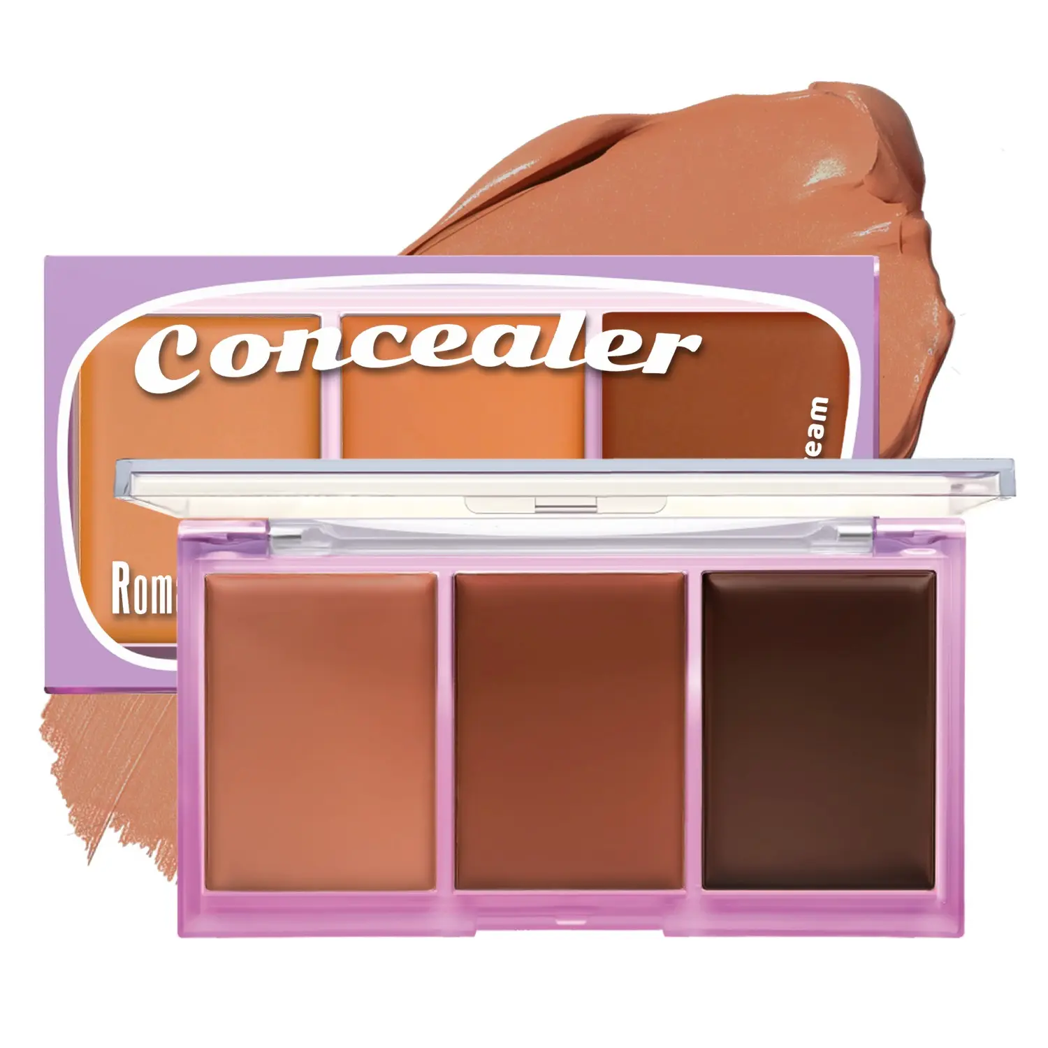 Dark Concealer Cream Palette, Makeup Cosmetic Concealer Face Makeup Full Coverage Oil Control Matte Long Lasting Waterproof Contour Soft Matte Concealer