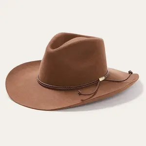 Personalized Cowboy Hat for Toddler Boys Girls, Western Hat for Kids Men Women, Custom Leather Patch Baby Cowgirl Hat wool material