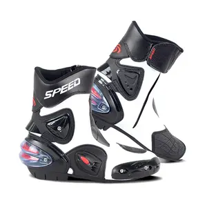 Unisex motorcycle riding boots, high-top with ankle protection, non-slip, wear-resistant, anti-collision, breathable, suitable for all seasons, ideal for motorcycling and off-road riding