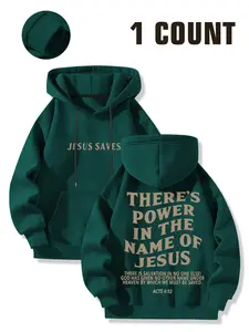 Christian Girls Graphic Casual Hoodie with Drawstring Pocket Design, Comfortable Casual Loose-Fit Fall & Winter Wear, Essential Closet Addition