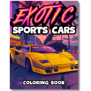 Exotic Sports Cars Coloring Book: Supercars | Modern, Retro Classics, Race, Luxury and Muscle | 50 Detailed and Realistic Illustrations for Kids and Adults (Car Coloring Books) Crazier Eights Activity Playbook
