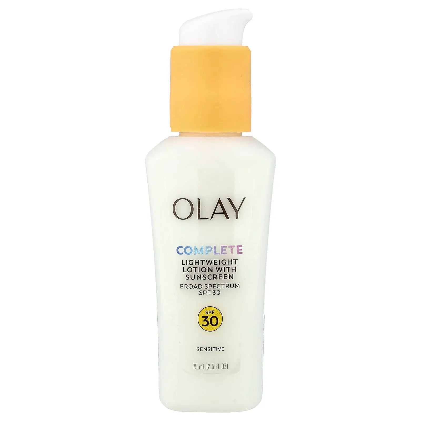 Olay Complete, Lightweight Lotion with Sunscreen, SPF 30, Sensitive, Fragrance Free, 2.5 fl oz (75 ml)