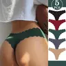 【Black Friday】5-Pack Women's Low-Rise Seamless V-Cut Thongs, Ultra-Soft, Smooth, and Breathable Underwear in Assorted Colors for Workouts and Everyday Wear