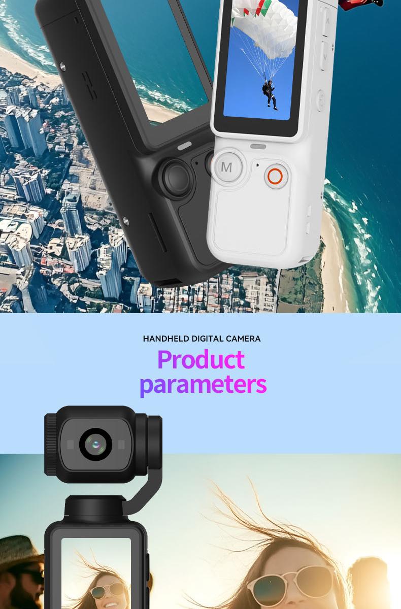 Ultra HD Portable Camcorder with 180° Rotating Lens & Smooth Stabilization | Handheld Anti-Shake Camera for Vlogging, Travel & Daily Recording | USB Rechargeable, Durable & Compact