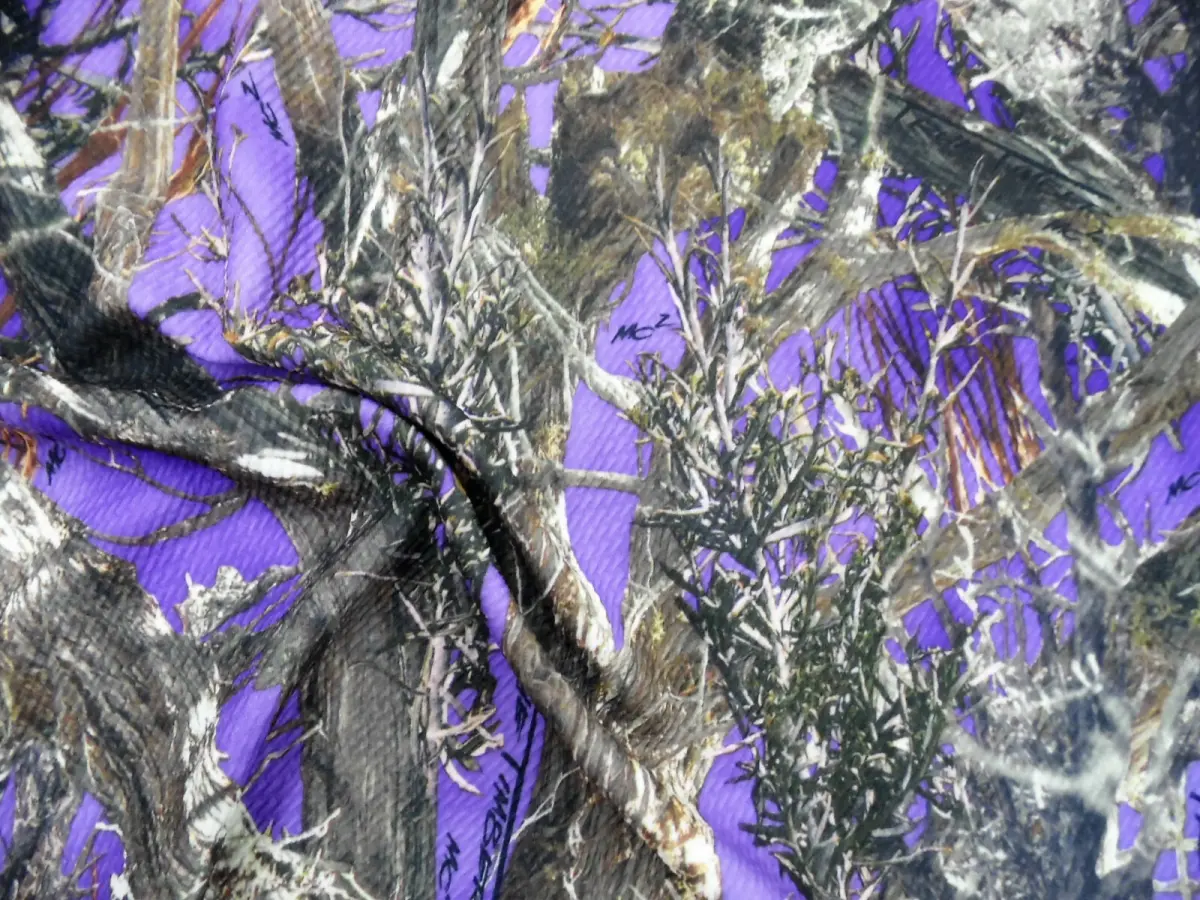 Printed Bullet Liverpool Textured True Timber Purple Green MC2 Camo Fabric U14