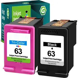 63 Ink Cartridges Combo Pack Replacement for  63 63 Ink  Black and Color for Envy 4512 4520 Officejet 3830 4650 5255 Deskjet 1112 3634 3632 3639 Printer Ink 63, 2 Pack 63 Ink