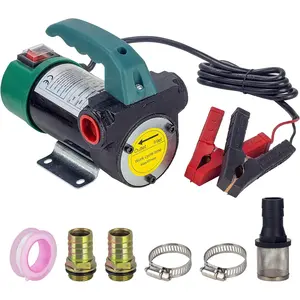 AIGMISON 12V 260W Diesel Transfer Pump Fuel Transfer Pump 45L/Min Oil Suction Pump With Copper Motor For Diesel, Kerosene, Oil