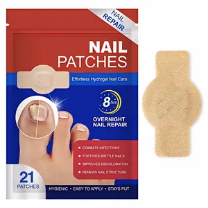 Hydrogel Nail Care Patches for Women - 21 Pcs Disposable Nail Cleaning Pads Easy to Apply Accessories for Daily Use Combat Infections Fortify Brittle Nails