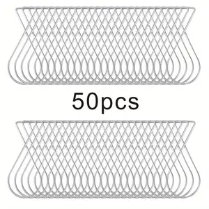 20/50 Ceiling Tile Hooks | Metal T-Clips for Office, Home, and Wedding Decorations | Easy to Install, Polished Surface, Modern Style, Versatile Hooks