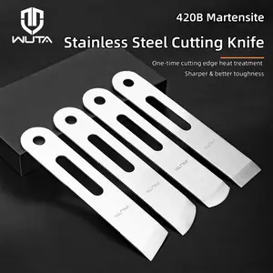 WUTA Leather Thinning Knife Skiving Tools - Professional Design DIY Craft Cutting Sharp Round/Flat/Slanted Blade, Right/Left Handed