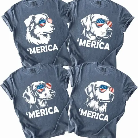 Comfort Colors 50+ Dog Funny 4th of July Shirt, Merica Golden Retriever Shirt, 4th of July Australian Shepherd Dog Shirt, Labrador Retriever Mom Gift, Patriotic Dog Tee, Dachshund Lover Shirt, 4th of July Gift, 4th of July Dog Shirt