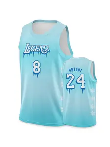 Blue Snowflake Legend Mamba Basketball Lightweight Jersey, Retro Street Style, Comfortable Fabric, Quick Dry Breathable, Fan Gift