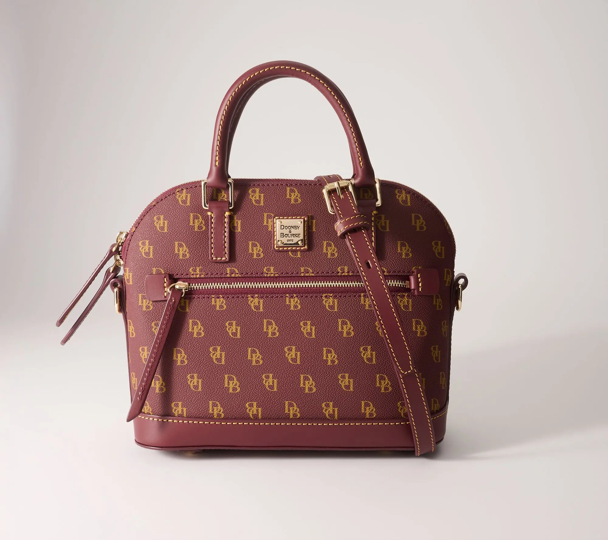 Dooney & Bourke Gretta Signature Small Zip Satchel