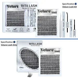 Velure | RITALASH Velour Luxe Collection Makeup Upgrade U Lashes with Ultra-Dense, Waterproof, Long-Lasting Lashes | Venus | Natural Daily | Beginner-Friendly DIY Lashes for a Flawless, Voluminous Look | Trendy & Must-Have Clusters