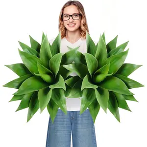 28 Inch Artificial Agave Plants Outdoor Set, Large Fake Plants Indoor for Home Decor, Realistic UV Resistant Faux Succulents Plants Without Pot, Set of 2