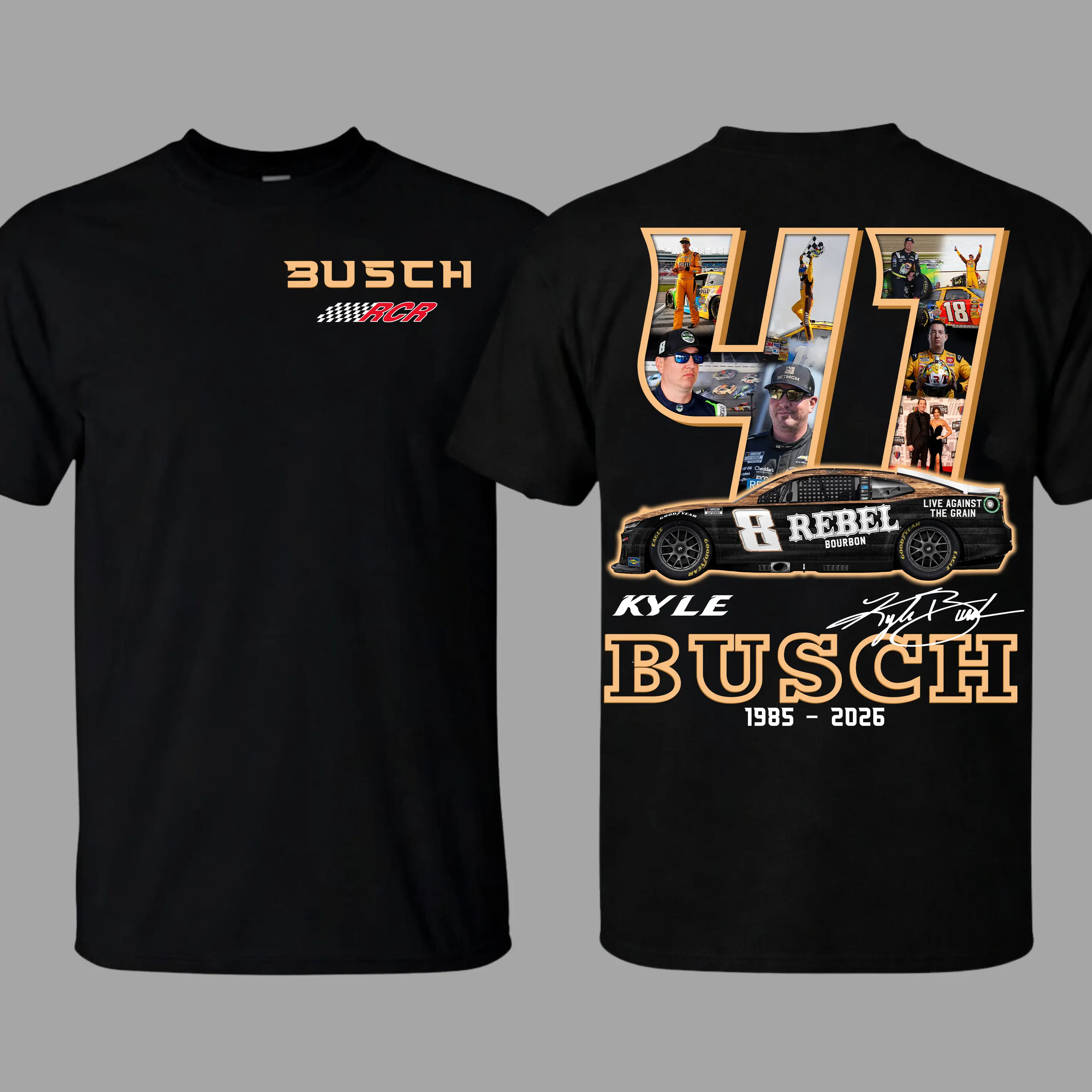 Vintage  Kyle Busch 41  Tribute Shirt, NASCAR Legend Memorial Tee, RIP Rowdy Shirt, Vintage NASCAR Tribute Top