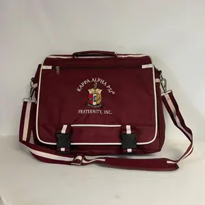 Kappa Alpha Psi (KAY) Fraternity Crimson Canvas Office Bag/Travelling Bag/Messenger Bag, Men's everyday bag.