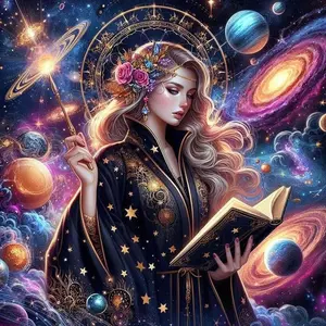 Magic Starry Sky Pattern DIY Diamond Arts Colorful Painting Kit without Frame, DIY 5D Diamond Arts Colorful Painting Kit, Wall Art Decor for Home