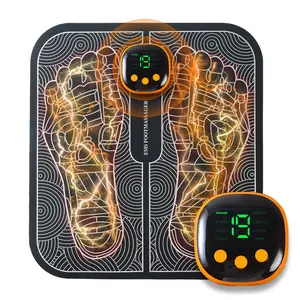 EMS Foot Massager, Electronic Muscle Stimulation Massage Pad, Portable Foot Massage Machine, 8 Modes 18 Intensities to Relax Muscles ,pedicure foot spa