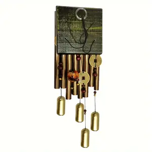 "Zen Harmony" Modern Pipe Wind Chime - Deep, soothing tones, perfect for outdoor gardens, patios, and balconies | A relaxing and meditative gift. Steel pipe wind chime, outdoor wind chime, metal wind chime.