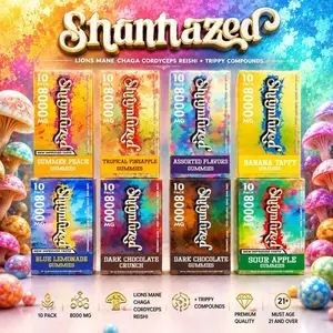 Shrumfuzed Mushroom Gummies | Nootropic Mushroom Supplement with Lion's Mane, Reishi, Cordyceps & Chaga | 10 Count, Assorted
