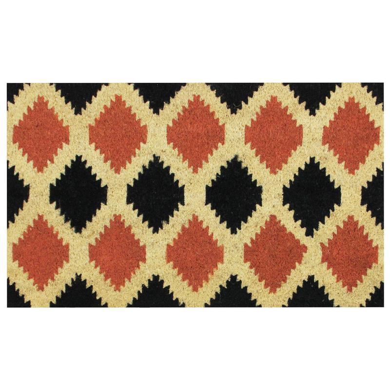 Northlight Diamond Pattern w/Cream Accent 17" x 29" Doormat