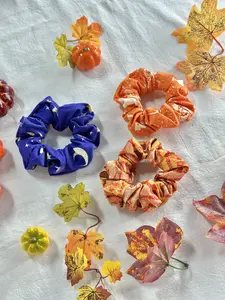 Halloween Scrunchies (3PC) Cute & Spooky Elastic Hair Bands Scrunchy Hair Ties Ropes Scrunchie for Women or Girls Hair Accessories for Halloween