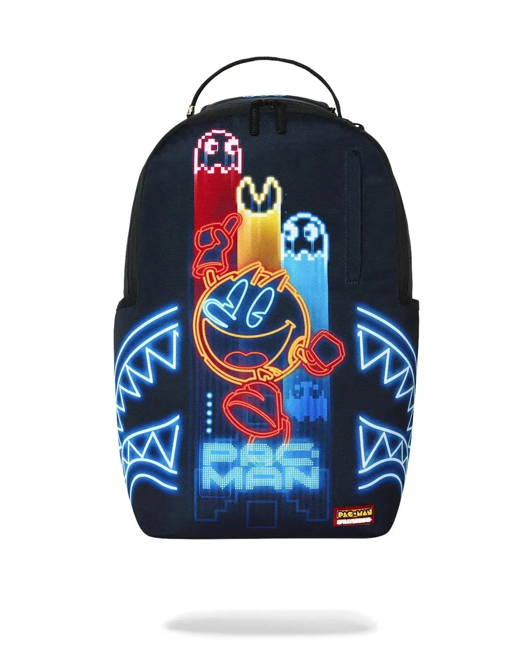 Sprayground Pac-Man Eat Em Up Unisex Multicolor School Backpack with Shoulder & Single Handle Strap, Model SPR340, Single Handle Strap Backpacks