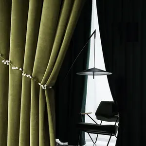 Thick Windproof Velvet Curtains, Fashionable and Elegant, Sound Insulation and Light Blocking, Home Decor and Lighting Control