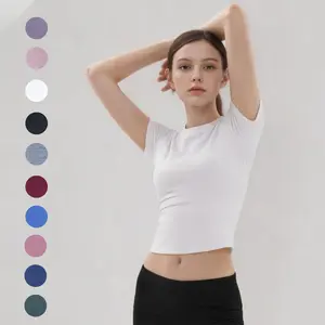 NELEUS Women’s 3 Pack Cropped Workout T-Shirts Short Sleeve Athletic Tops for Yoga & Gym