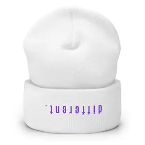 Different. Embroidered Cuffed Beanie