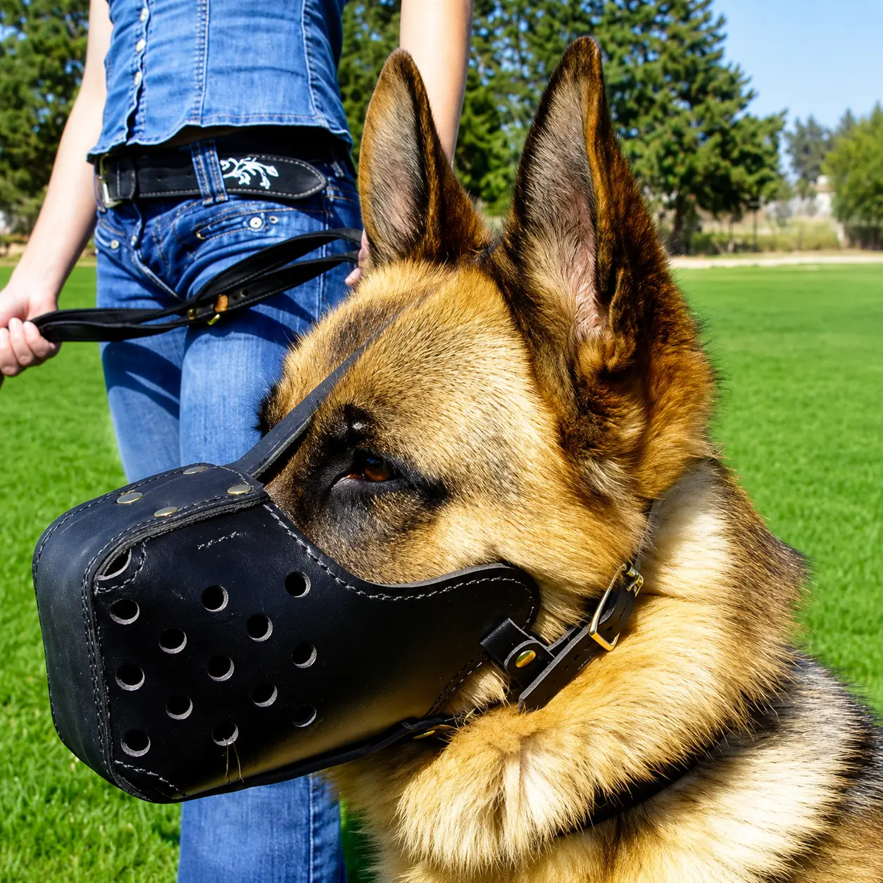 FDT - Handcrafted Style Leather Dog Muzzle
