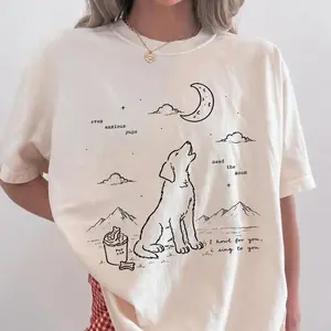 Orbiter Pups Song Inspired Comfort Colors T-Shirt, NK Indie Folk Tee, Retro Moon Tee, The Divide Tour Shirt