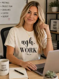 Women's Classic "Ugh Work" Graphic T-Shirt