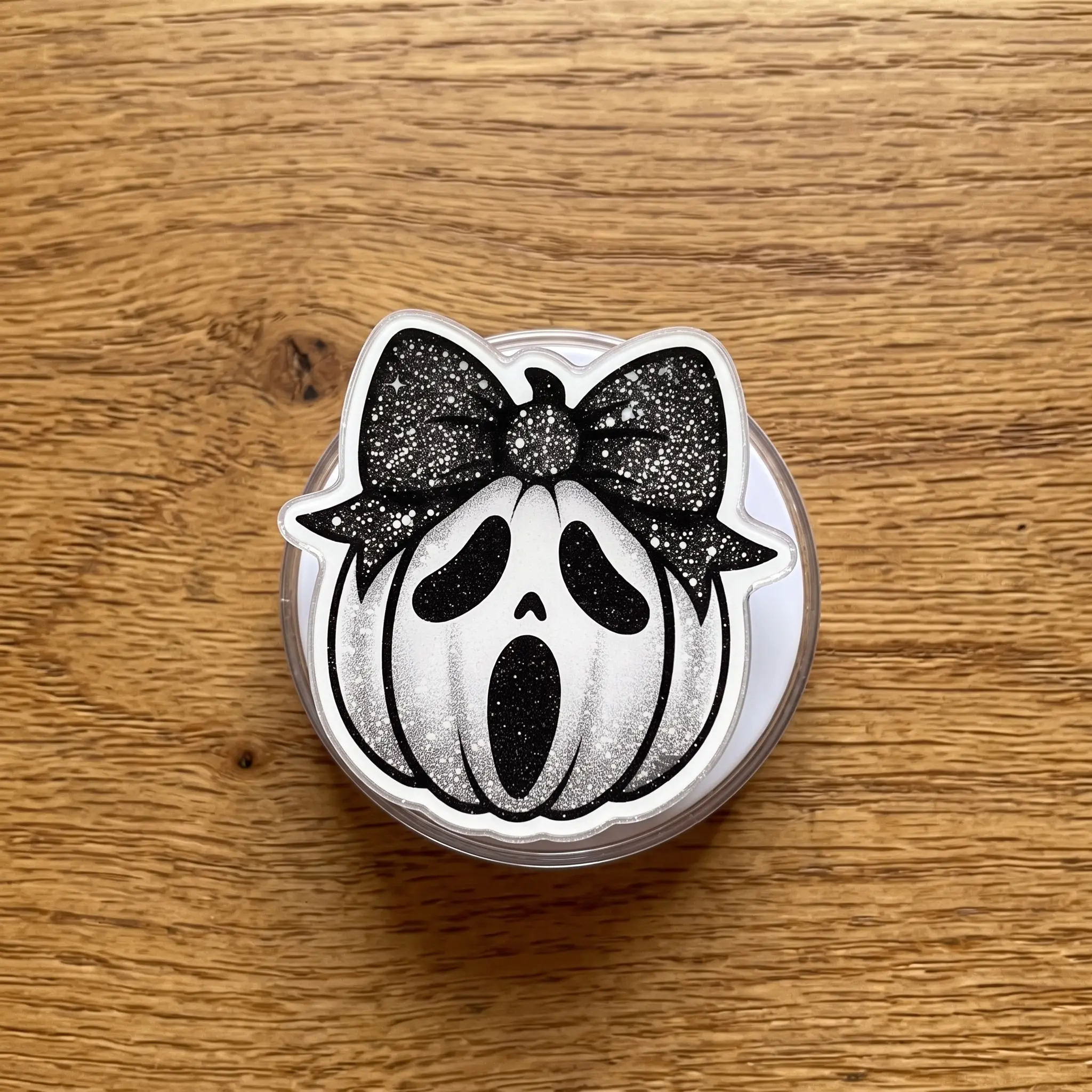 Halloween Ghost Pumpkin Phone Grip, Cute Spooky Phone Holder Stand, Black Bow Ghost Phone Grip, Kawaii Halloween Gift Accessory