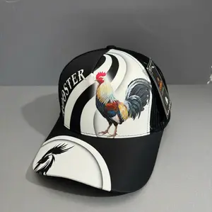 Unique Rooster Print Snapback – Stylish Streetwear Mesh Cap