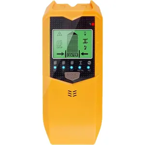 Stud Finder Wall Scanner, 5 in 1  Stud Sensor, Metal Detector Wall Scanner, Wall  Detector Scanner with LCD Display & Audio  for  Metal Pipe Studs AC Wire Detection (Yellow)