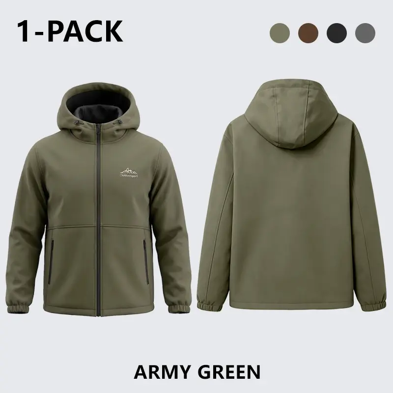 LIFE KEEPS MOVING Unisex Outdoor Sports Waterproof Windproof Zip-Up Hooded Jacket, Lightweight Breathable Mountain Exploration Printed Outerwear