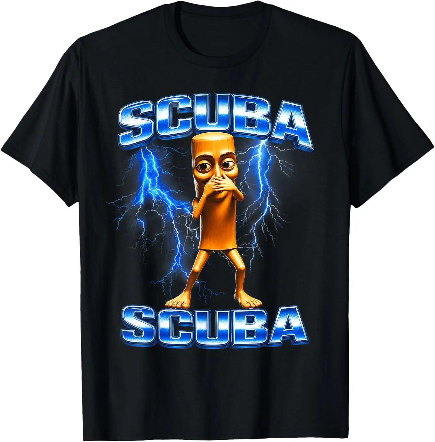 Men's Scuba Dance Meme Graphic T-Shirt, Basic Short-Sleeve, Breathable Casual Classic Top, Shortsleeve