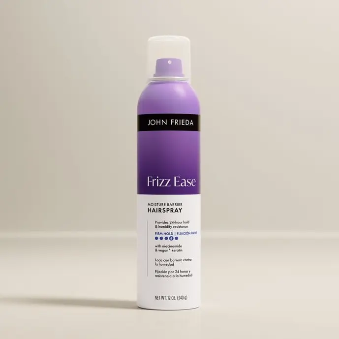 John Frieda Frizz Ease Moisture Barrier Firm Hold Hairspray, Extra Strength Hairspray with Frizz Control, 12 Oz John Frieda Frizz Ease Moisture Barrier Firm Hold Hairspray, Extra Strength Hairspray with Frizz Control, 12 Oz